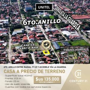 BARRIO EL BAJIO, URB. 18 DE ENERO, 6TO. ANILLO DE LA DOBLE VIA A LA GUARDIA LOTE 3, Centro, Santa Cruz 00001, Bolivya